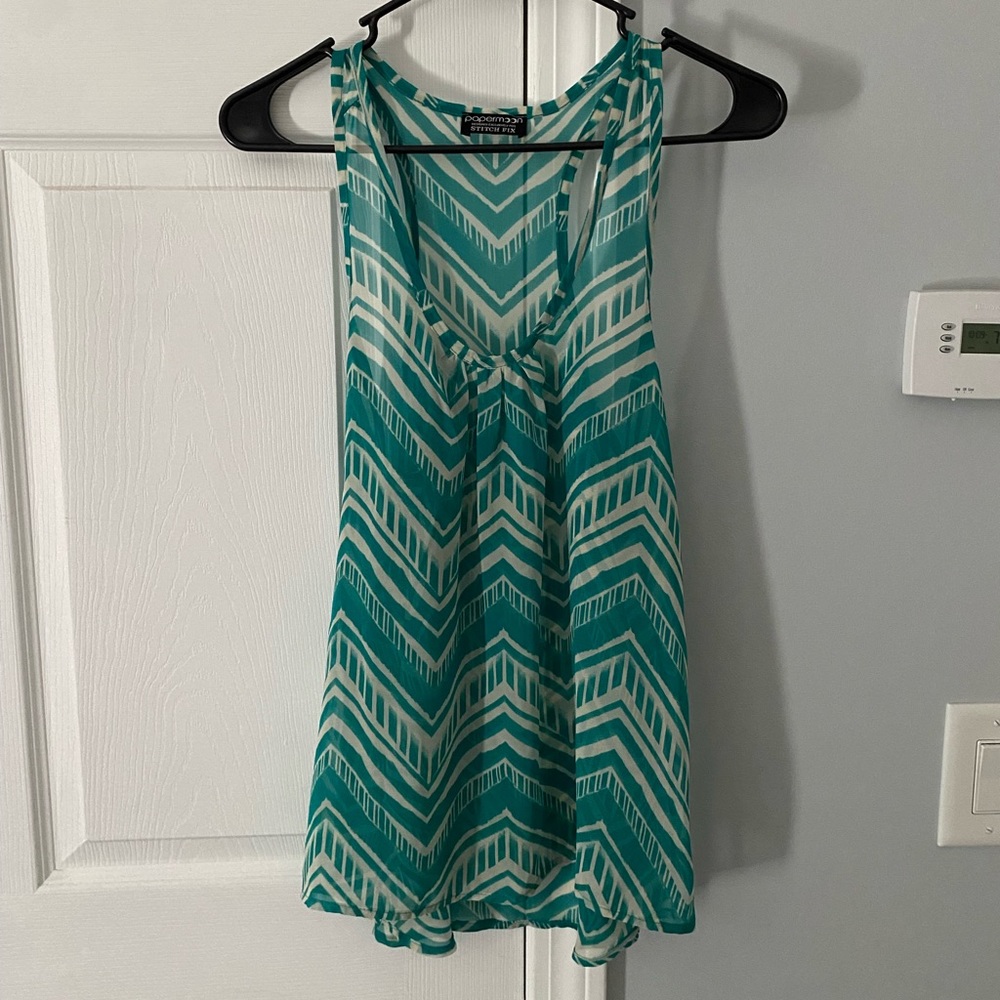 Papermoon Raxer Back Sheer Tank, Size Small, EUC.